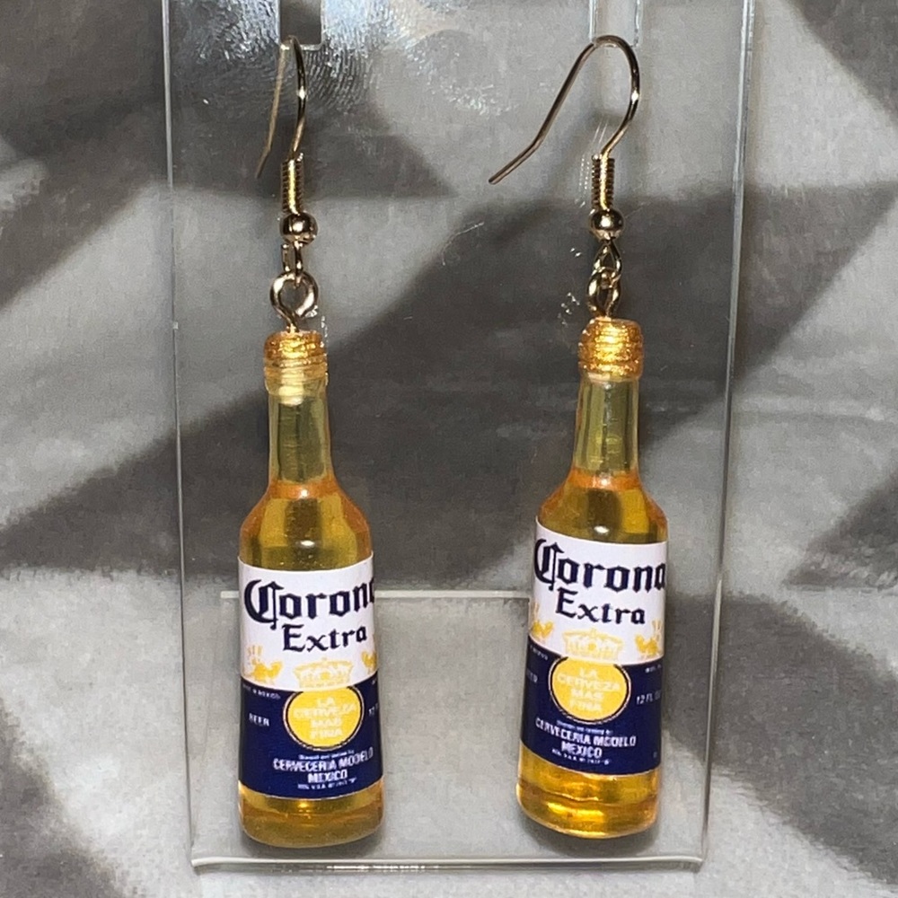 Corona Beer Extra Novelty Costume Earrings